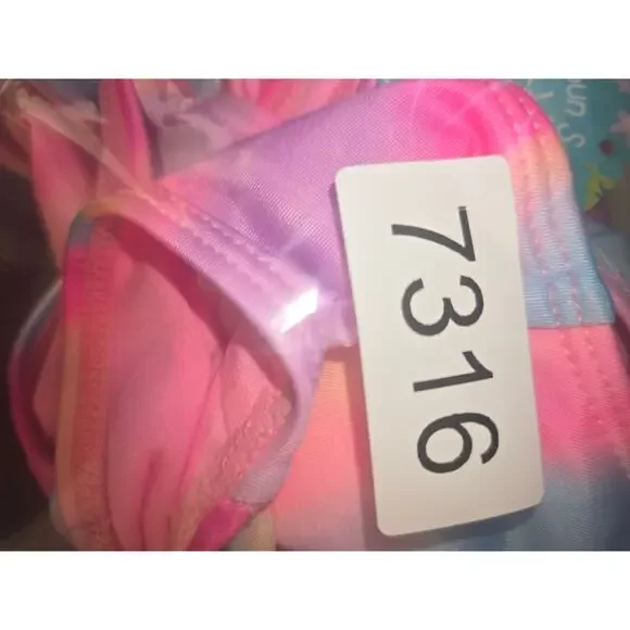 Breaking Waves Girls Size 10 One Piece Swimsuit Rainbow Swim BathingSuit 7316 - Picture 6 of 6